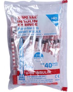 Dispovan Insulin Syringe 1ml-40iu-30g 10s