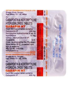 GABAPIN NT 400MG TAB 15S