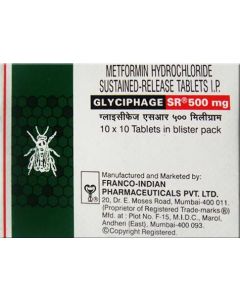 GLYCIPHAGE SR 500MG TAB 10S