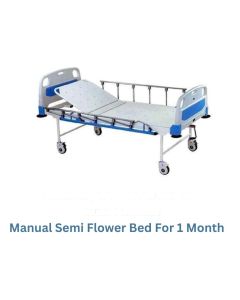 MANUAL SEMI FOWLER BED WITH Mattress FOR 1 MONTH