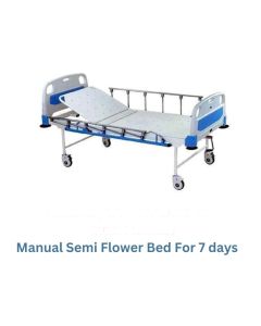 MANUAL SEMI FOWLER BED WITH MATTRESS FOR 1 WEEK