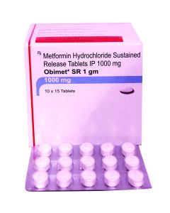 OBIMET SR 1000MG TAB 15S