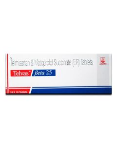 TELVAS BETA 25MG TAB 10'S