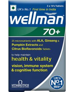 Wellman 70+ health supplement for men 30s 