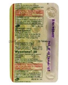 WYSOLONE 20MG TAB 15'S
